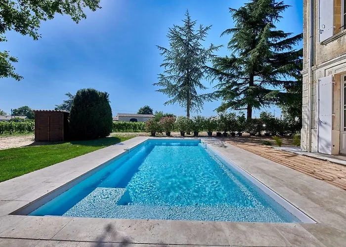 Luxurious Wine Estate Saint-emilion Grand Cru With Private Swimming Pool Tatil Evi *